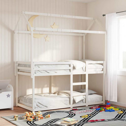 vidaXL Bunk Bed without Mattress White 80x200 cm Solid Wood Pine 1