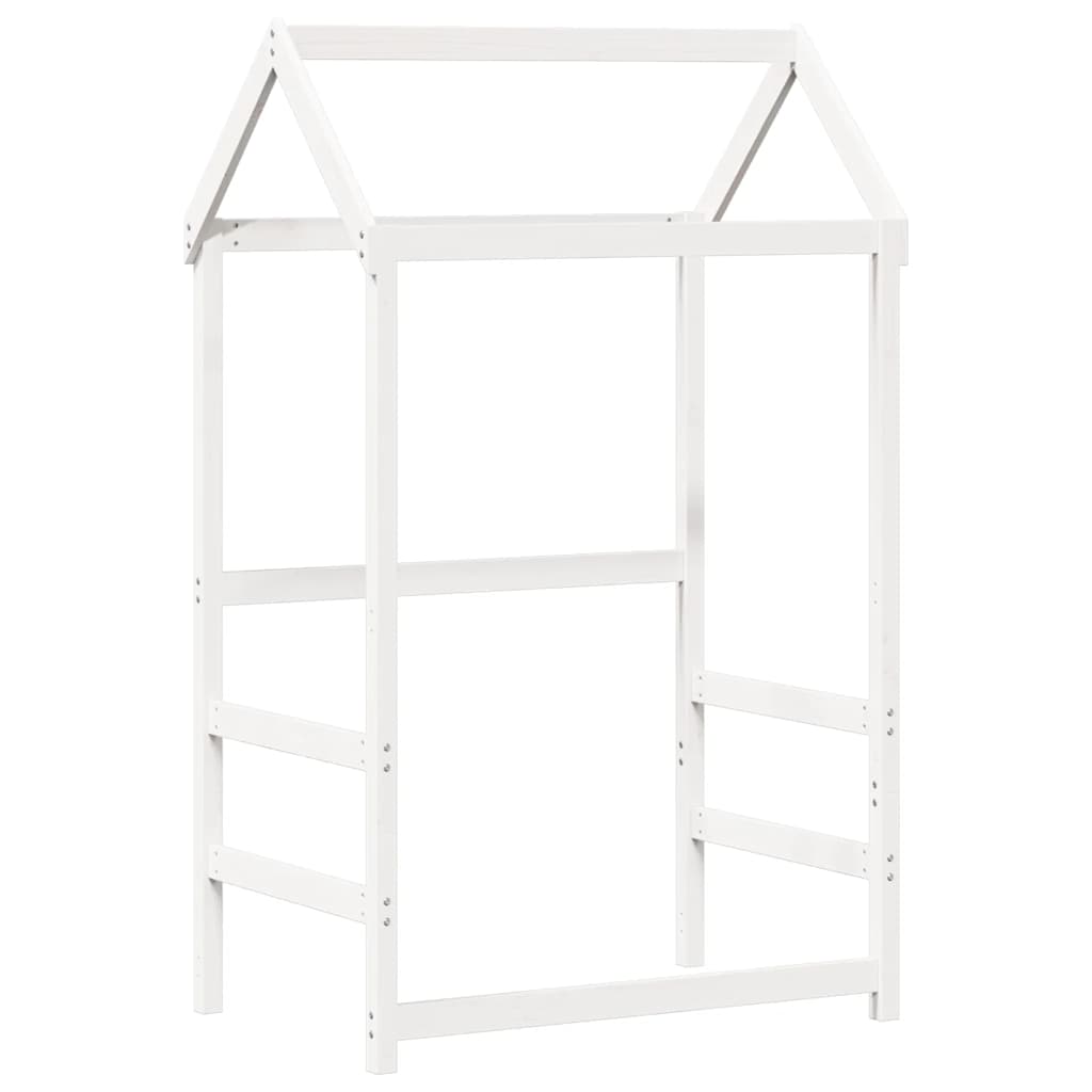vidaXL Day Bed and Bench Set with Roof without Mattress White 80x200cm 5