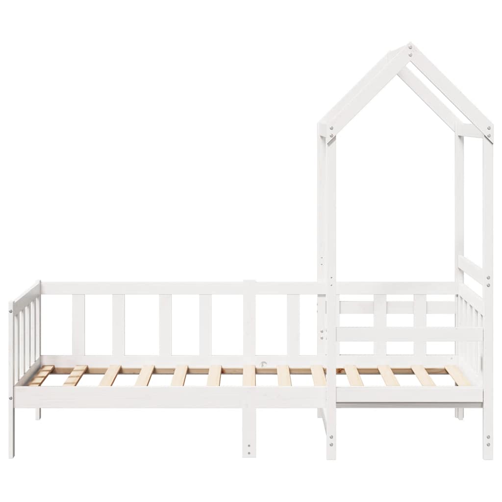 vidaXL Day Bed and Bench Set with Roof without Mattress White 80x200cm 5