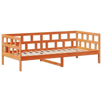 vidaXL Day Bed Set with Roof without Mattress Wax Brown 90x200 cm 5