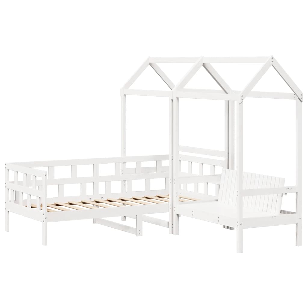vidaXL Day Bed Set with Roof without Mattress White 80x200 cm 3