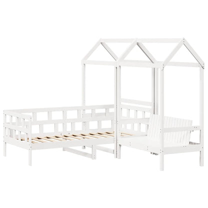 vidaXL Day Bed Set with Roof without Mattress White 80x200 cm 3
