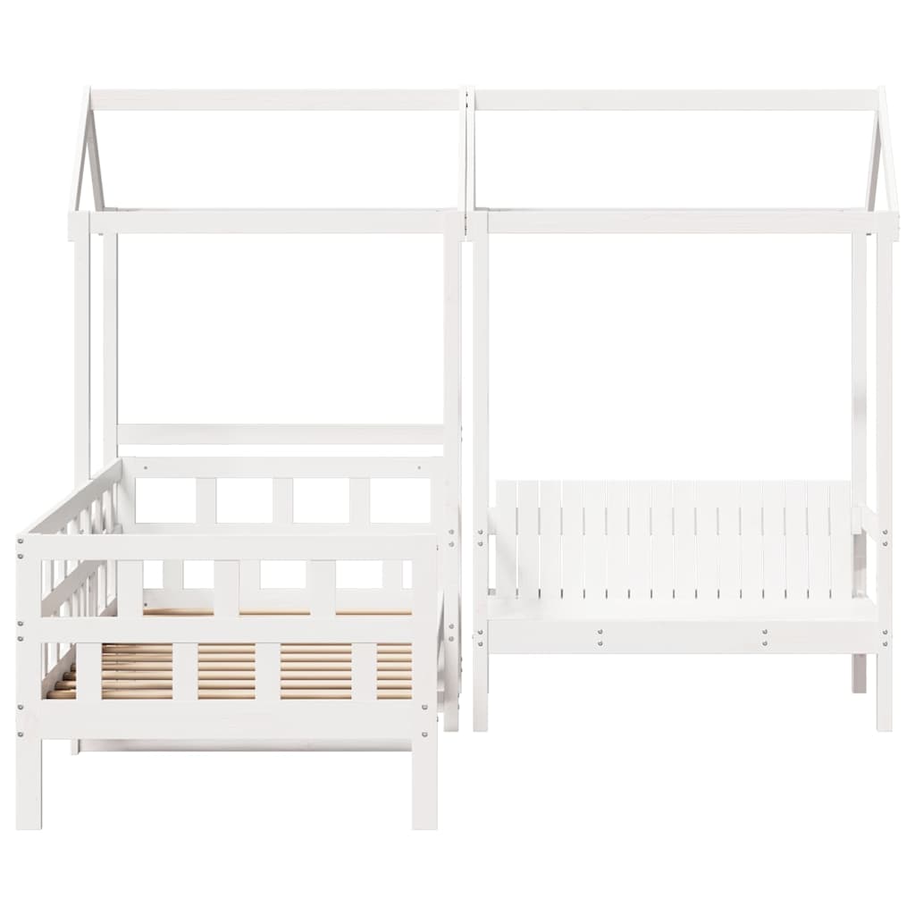vidaXL Day Bed Set with Roof without Mattress White 80x200 cm 4