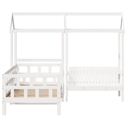 vidaXL Day Bed Set with Roof without Mattress White 80x200 cm 4