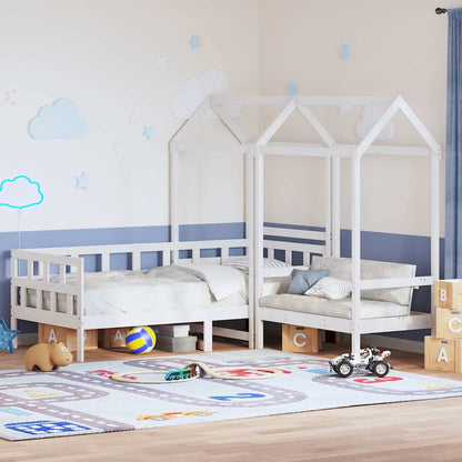 vidaXL Day Bed Set with Roof without Mattress White 80x200 cm 1