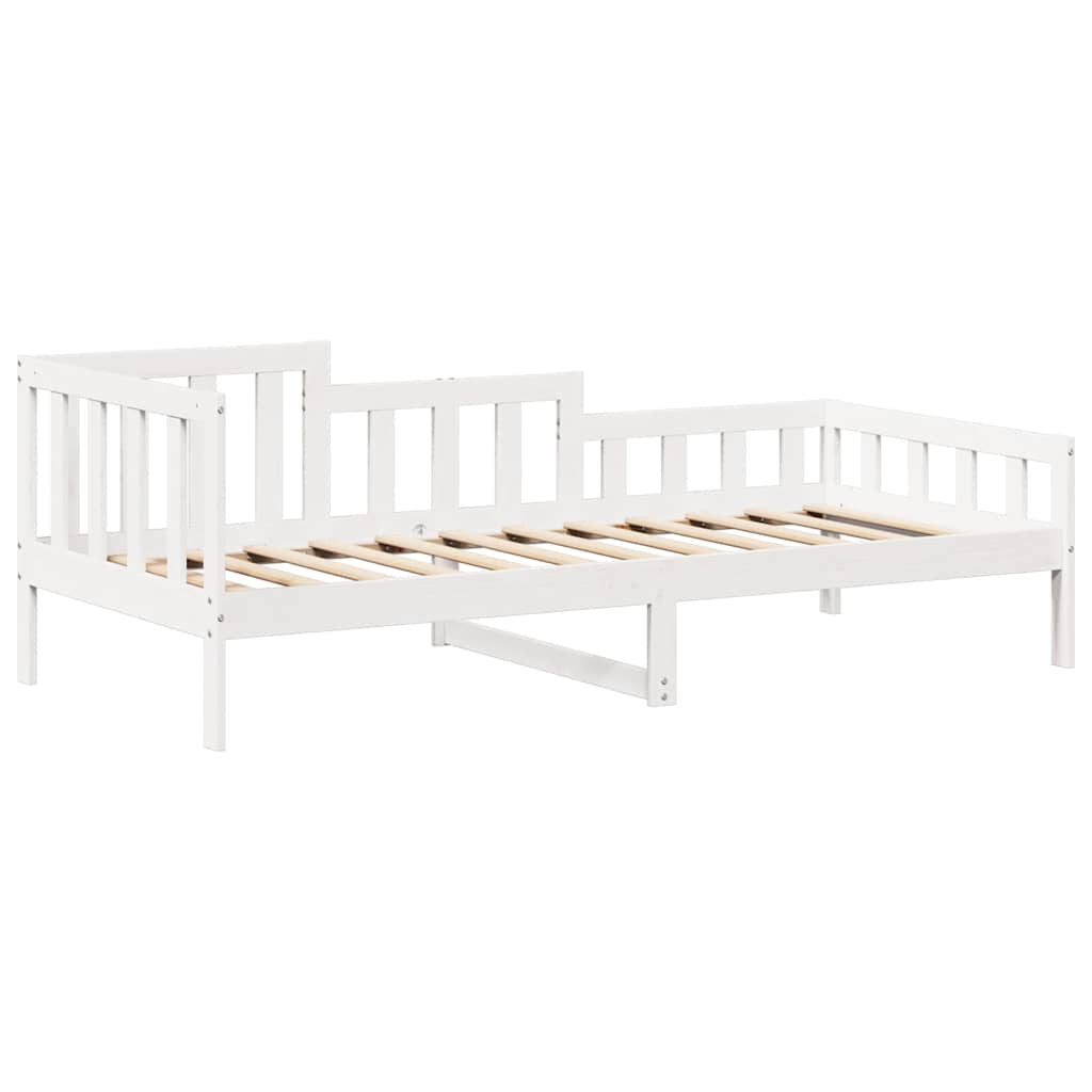 vidaXL Day Bed and Bench Set with Roof without Mattress White 80x200cm 6
