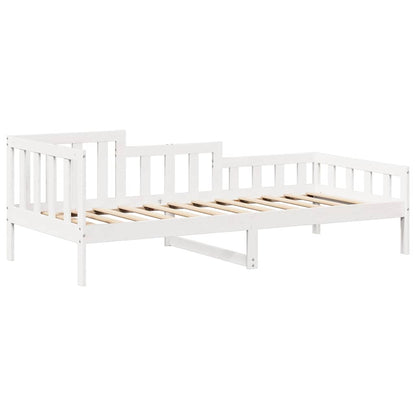 vidaXL Day Bed and Bench Set with Roof without Mattress White 80x200cm 6