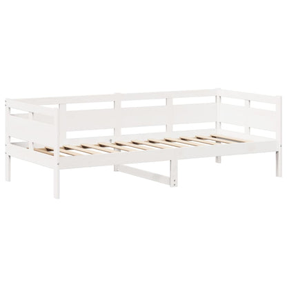 vidaXL Day Bed and Bench Set with Roof without Mattress White 80x200cm 6