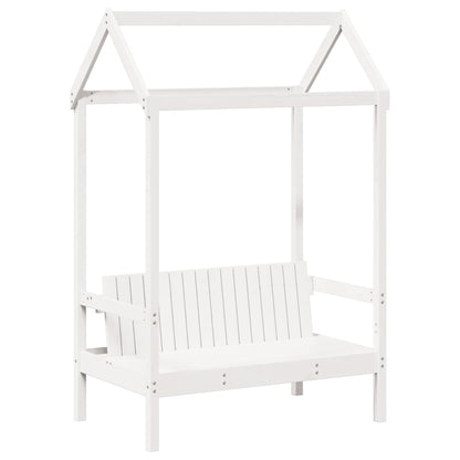 vidaXL Day Bed and Bench Set with Roof without Mattress White 80x200cm 5