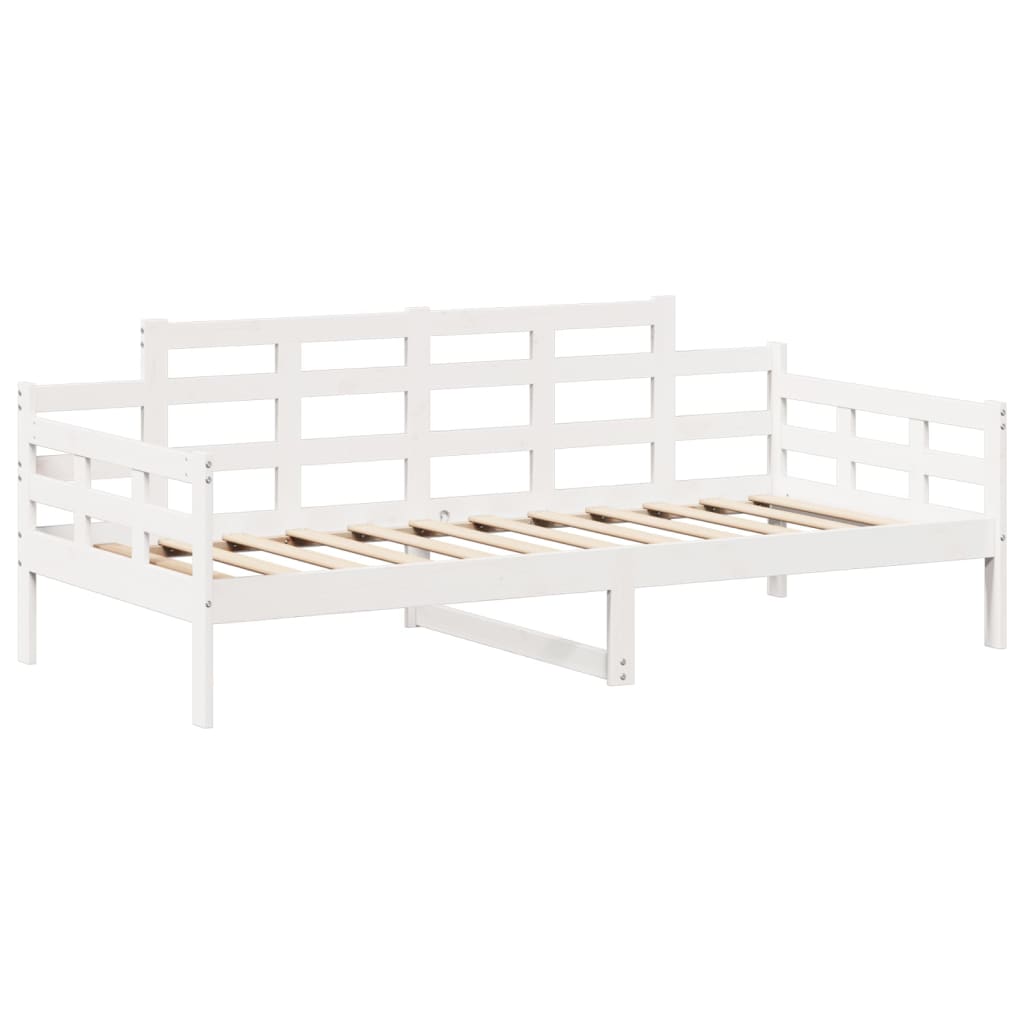vidaXL Day Bed and Bench Set with Roof without Mattress White 80x200cm 6