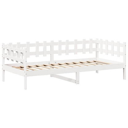 vidaXL Day Bed and Bench Set with Roof without Mattress White 80x200cm 6