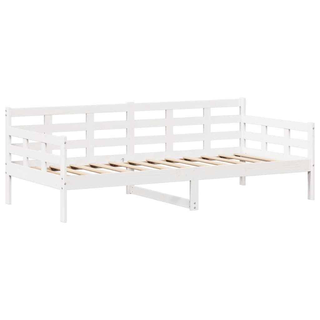 vidaXL Day Bed and Bench Set with Roof without Mattress White 80x200cm 5
