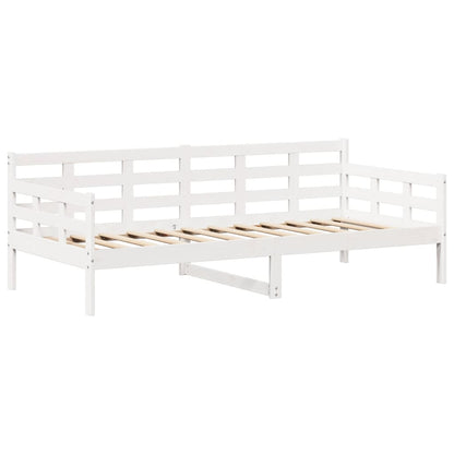 vidaXL Day Bed and Bench Set with Roof without Mattress White 80x200cm 5