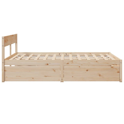 vidaXL Bed Frame without Mattress 140x200 cm Solid Wood Pine 5
