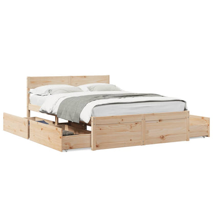 vidaXL Bed Frame without Mattress 120x200 cm Solid Wood Pine 2