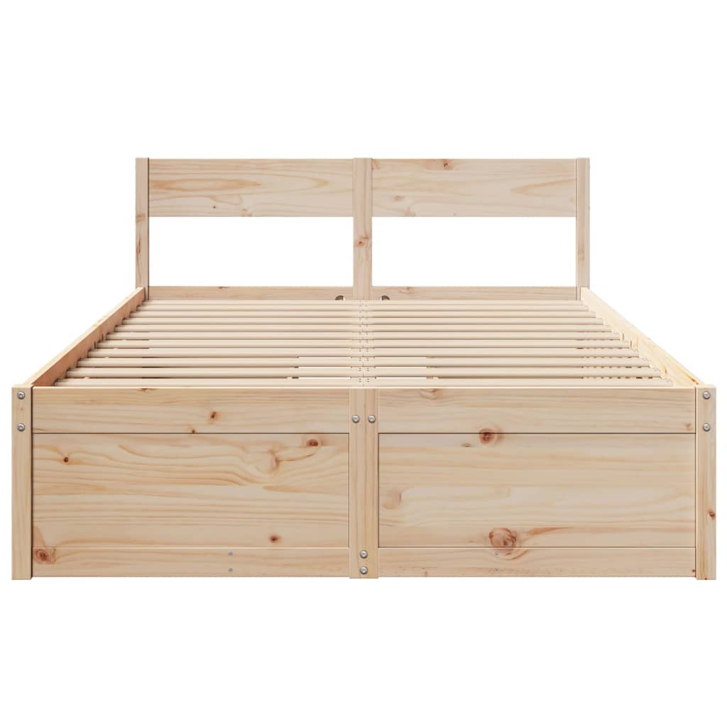 vidaXL Bed Frame without Mattress 120x200 cm Solid Wood Pine 4