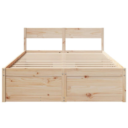vidaXL Bed Frame without Mattress 120x200 cm Solid Wood Pine 4