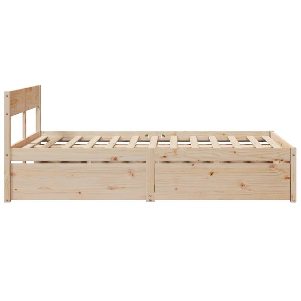 vidaXL Bed Frame without Mattress 120x200 cm Solid Wood Pine 5