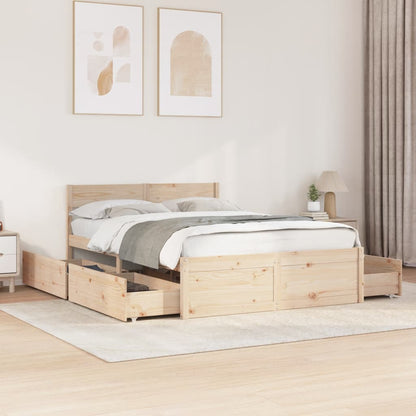vidaXL Bed Frame without Mattress 120x200 cm Solid Wood Pine 1