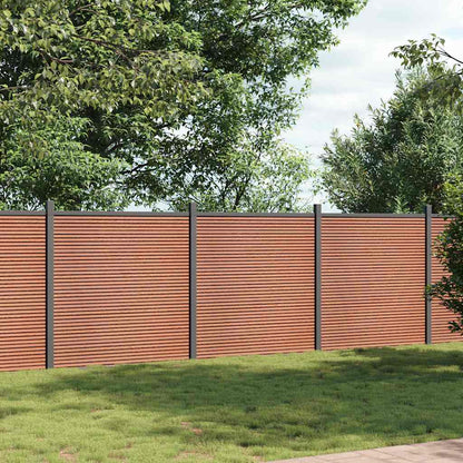 Fence Panel WPC Brown 526 x 186 cm