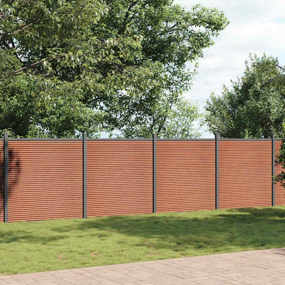 Fence Panel WPC Brown 872 x 186 cm