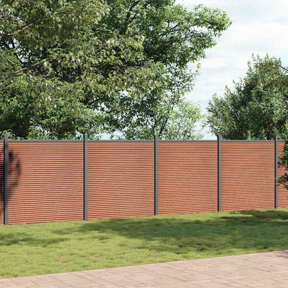 Fence Panel WPC Brown 1564 x 186 cm