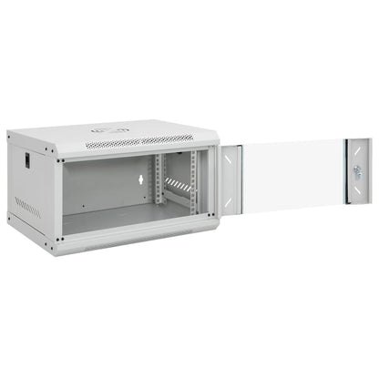 Network Cabinet with Storage Steel Grey 53 cm 30 cm 40 cm