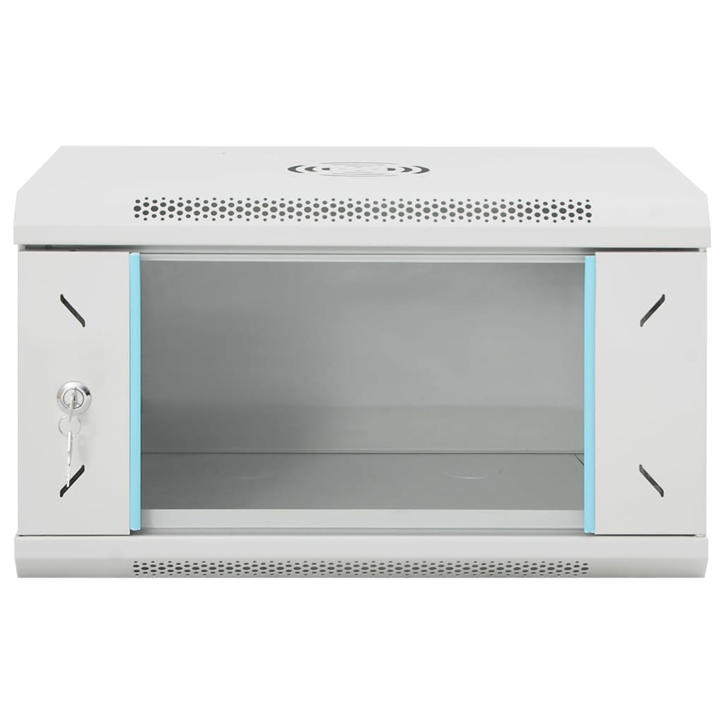 Network Cabinet with Storage Steel Grey 53 cm 30 cm 40 cm
