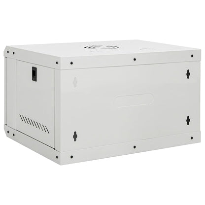 Network Cabinet with Storage Steel Grey 53 cm 30 cm 40 cm