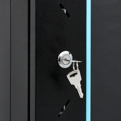 vidaXL Network Cabinet with Storage Black 600 x 600 x 1000 mm Steel 6