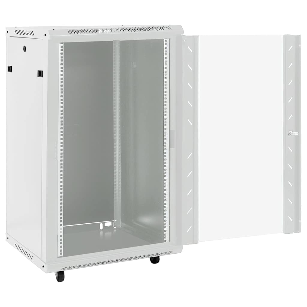 vidaXL Network Cabinet with Storage Grey 600 x 600 x 1000 mm Steel 2