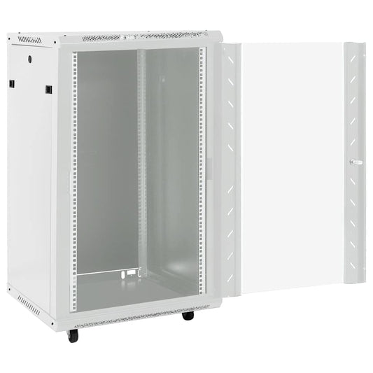 vidaXL Network Cabinet with Storage Grey 600 x 600 x 1000 mm Steel 2