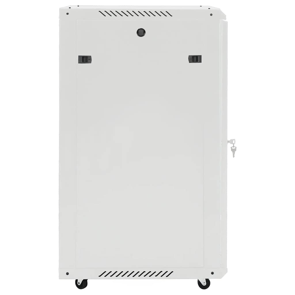 vidaXL Network Cabinet with Storage Grey 600 x 600 x 1000 mm Steel 4