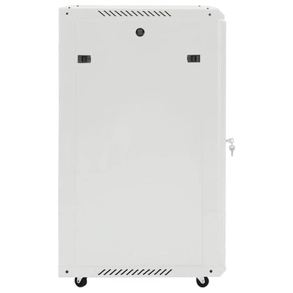 vidaXL Network Cabinet with Storage Grey 600 x 600 x 1000 mm Steel 4