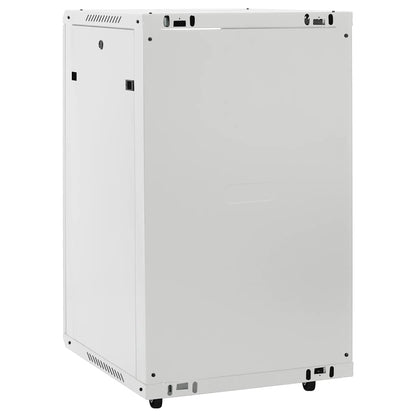 vidaXL Network Cabinet with Storage Grey 600 x 600 x 1000 mm Steel 5