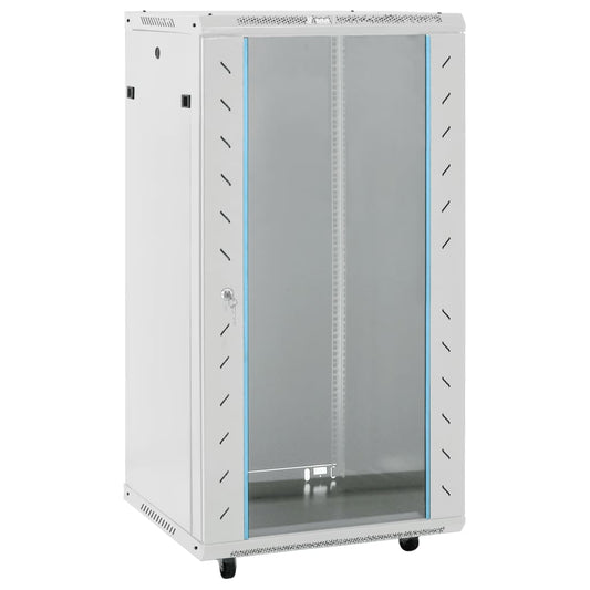 vidaXL Network Cabinet with Storage Grey 600 x 600 x 1200 mm Steel 1