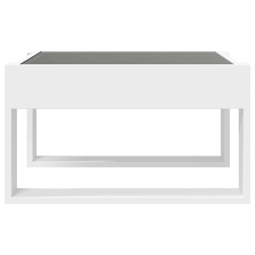Coffee Table with Infinity LED 50x53x30 cm White 50 cm