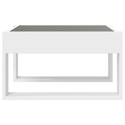Coffee Table with Infinity LED 50x53x30 cm White 50 cm