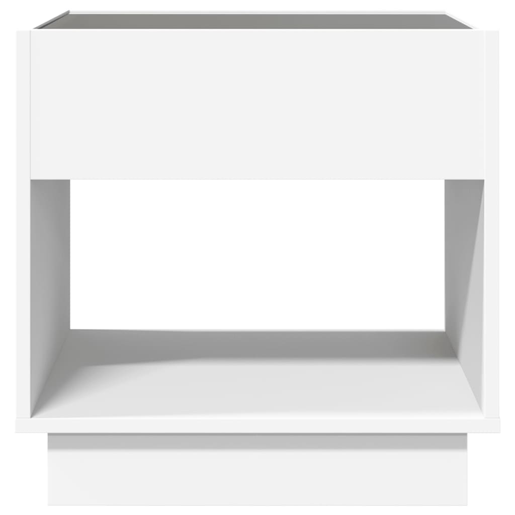 Coffee Table with Infinity LED 50x50x50 cm White