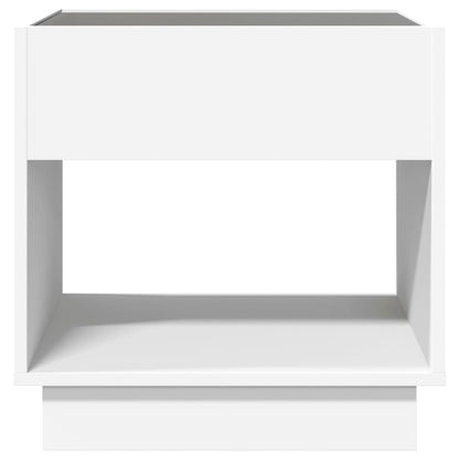 Coffee Table with Infinity LED 50x50x50 cm White