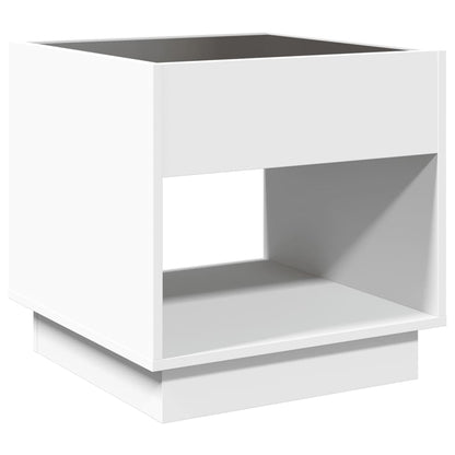 Coffee Table with Infinity LED 50x50x50 cm White