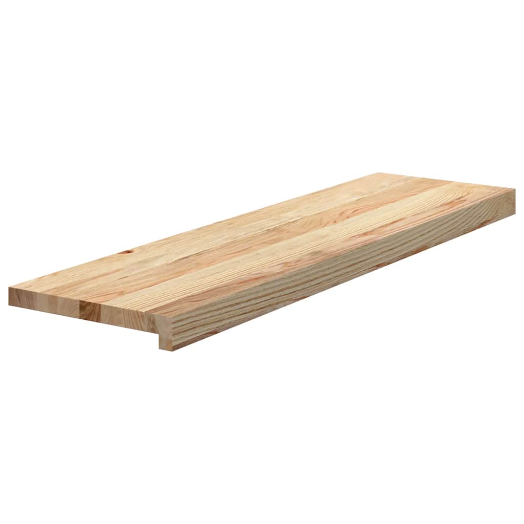 vidaXL Stair Treads 8 pcs Untreated 90x25x2 cm Solid Wood Oak 3