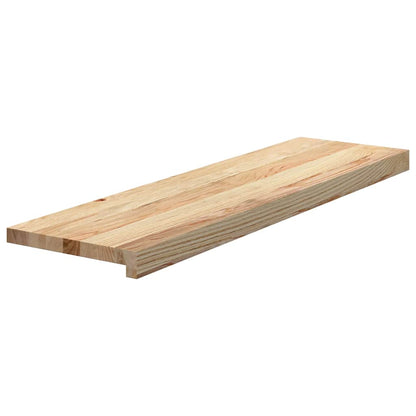 vidaXL Stair Treads 8 pcs Untreated 90x25x2 cm Solid Wood Oak 3