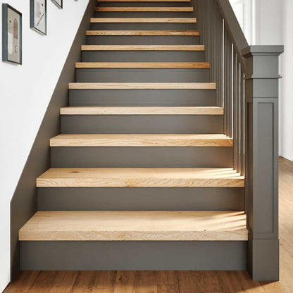 vidaXL Stair Treads 8 pcs Untreated 100x25x2 cm Solid Wood Oak 1