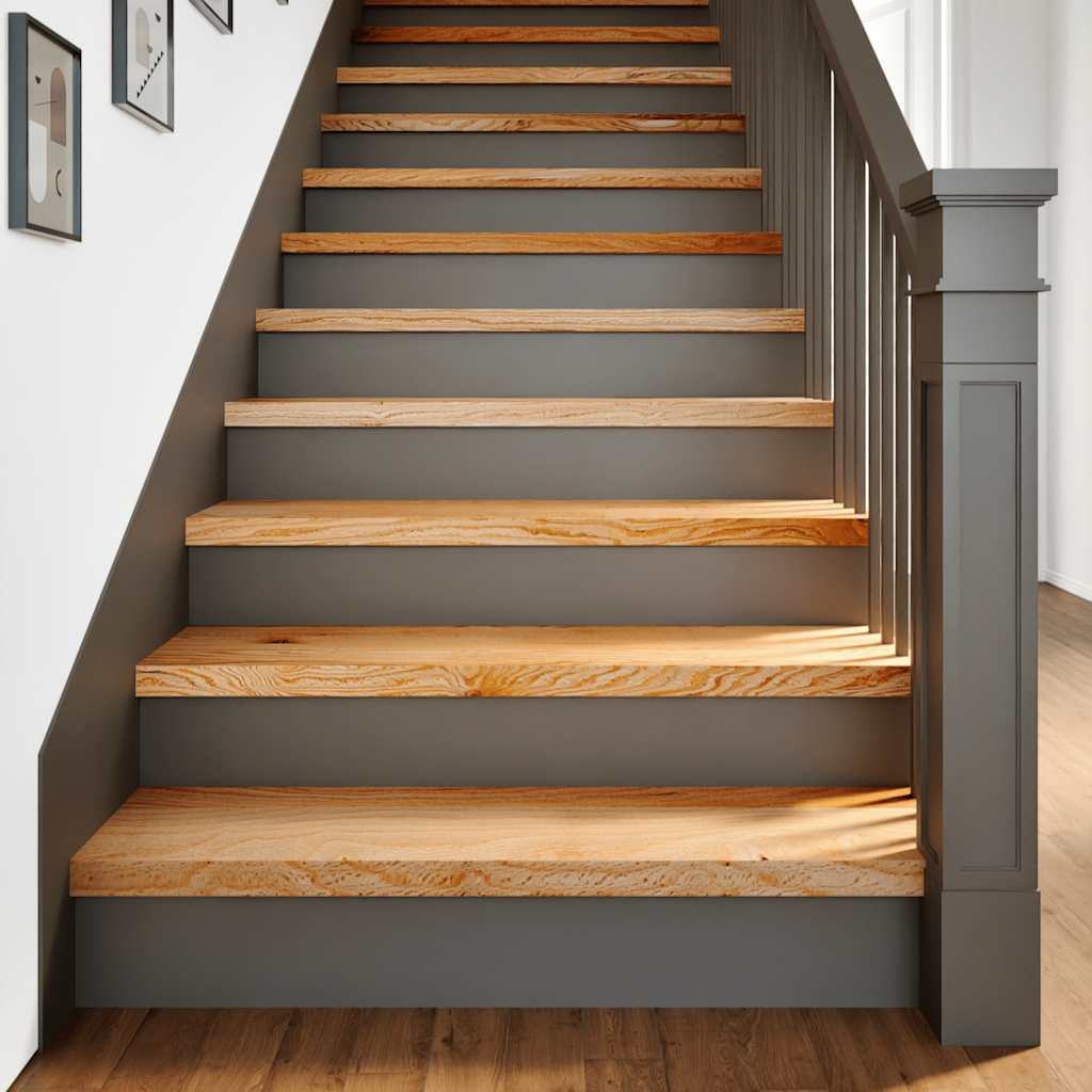 vidaXL Stair Treads 4 pcs Light Brown 90x30x2 cm Solid Wood Oak 1