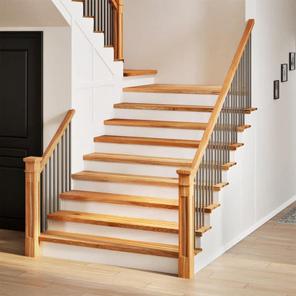 vidaXL Stair Treads 4 pcs Light Brown 110x30x2 cm Solid Wood Oak 1