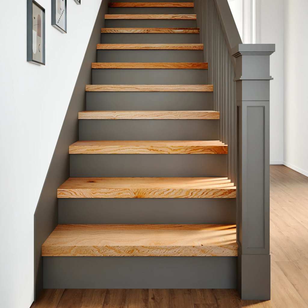 vidaXL Stair Treads 8 pcs Light Brown 70x25x2 cm Solid Wood Oak 1