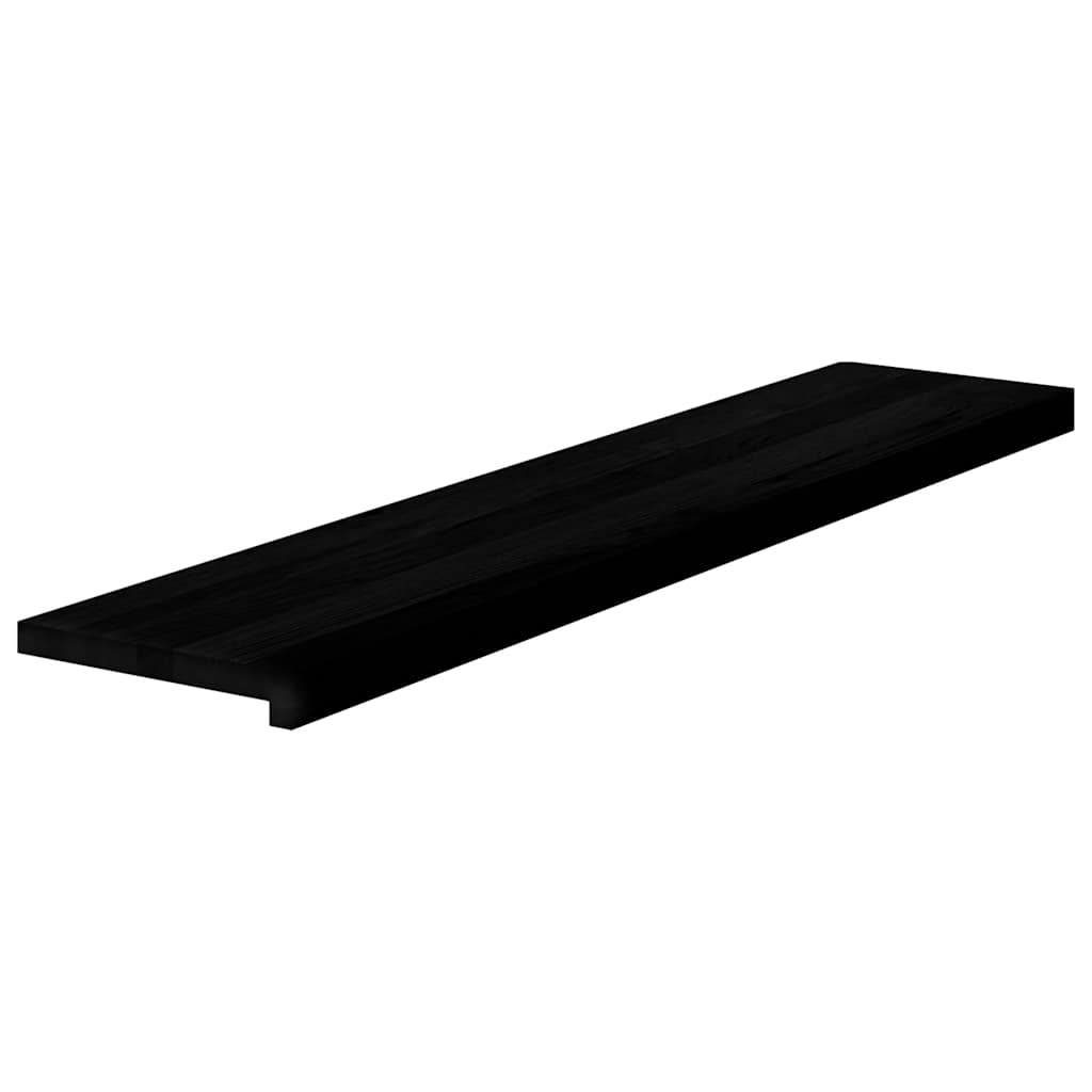 vidaXL Stair Treads 4 pcs Brown Black 120x30x2 cm Solid Wood Oak 3