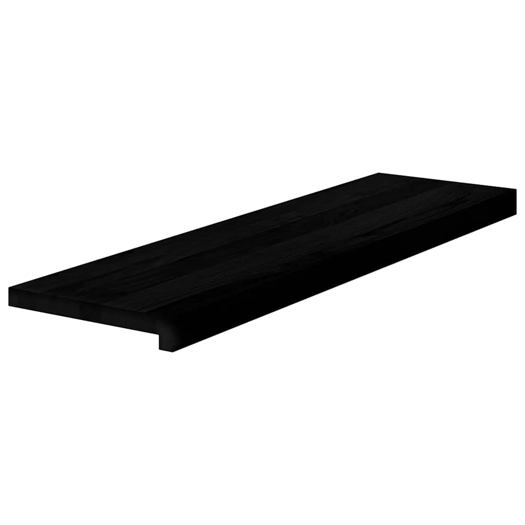 vidaXL Stair Treads 8 pcs Brown Black 90x25x2 cm Solid Wood Oak 3