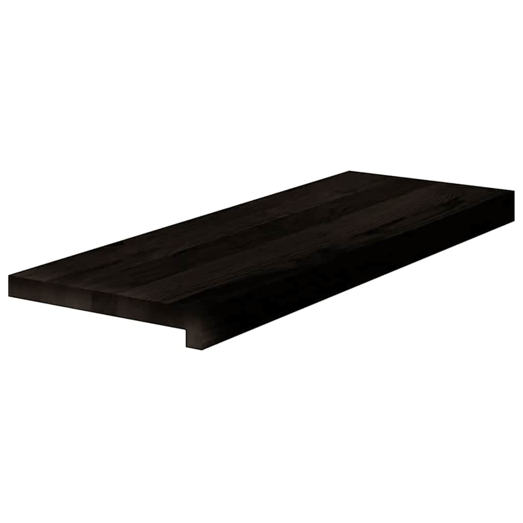 vidaXL Stair Treads 12 pcs Brown Black 70x25x2 cm Solid Wood Oak 3